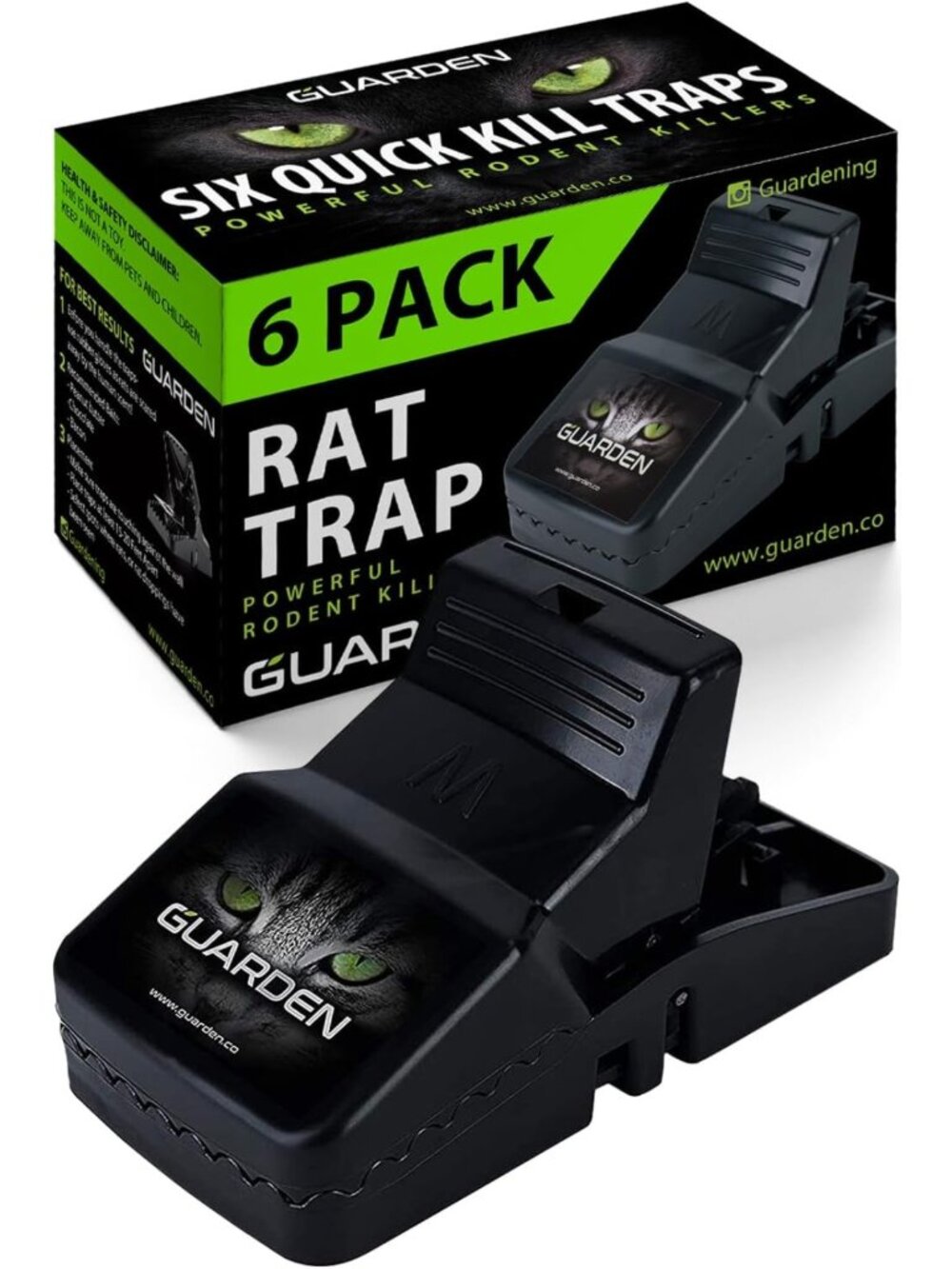 Powerful Reusable Rat Traps - Quick Kill for Indoor/Outdoor Use, Easy-Bait & Set